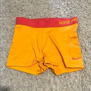 Nike Pro Bright Orange Shorts